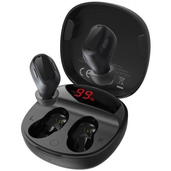 Наушники беспроводные BASEUS Bluetooth Encok TWS WM01 Plus с дисплеем Черный
