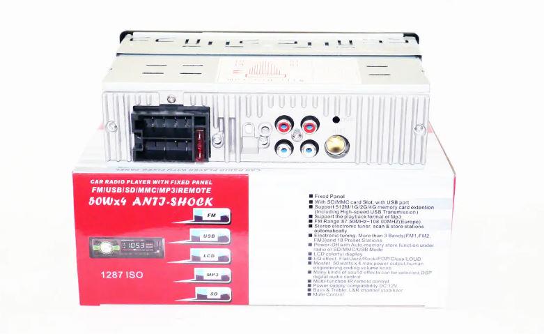 Автомагнитола 1DIN 1287 ISO MP3/FM/USB/microSD карта (17449) - фото 5