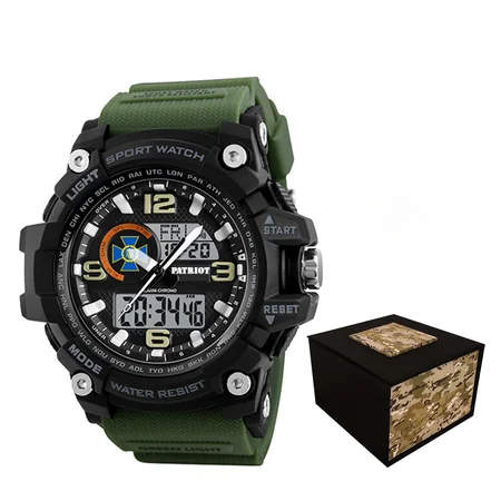 Наручные часы Patriot 012AGSBU СБУ Черный с зеленым (5135)