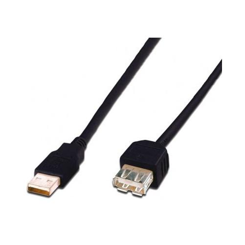 Кабель Assmann USB 2,0 AM/AF для передачи данных 5 м Черный (587224)