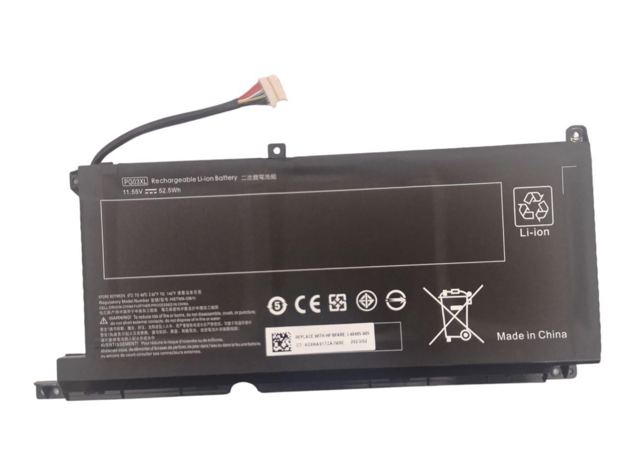 Аккумулятор HP Pavilion Gaming 15-EC/HSTNN-OB1I/HSTNN-DB9G/L48495-005/PG03XL 4323 mAh 52,5Wh (23117347)