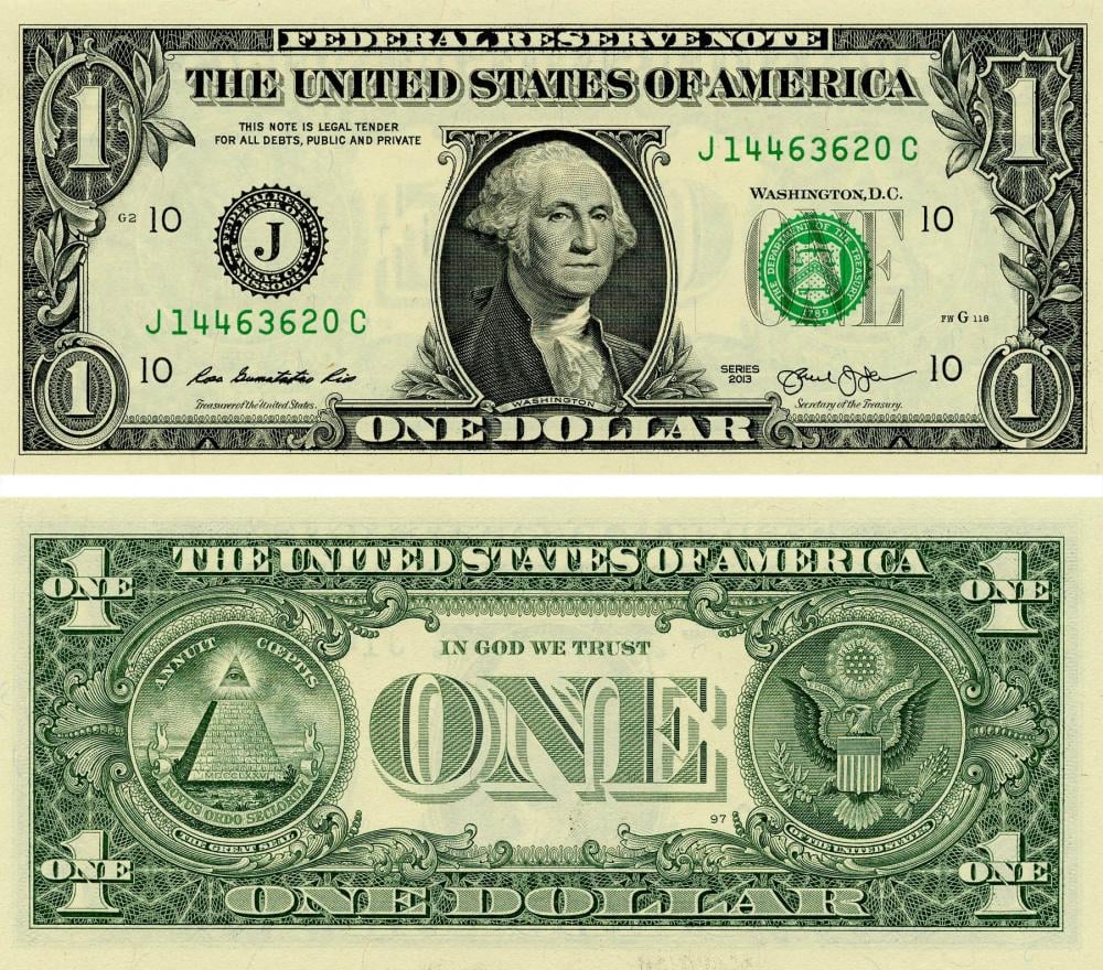Колекційна банкнота США 1 долар 2013 UNC P537 (Б06553)