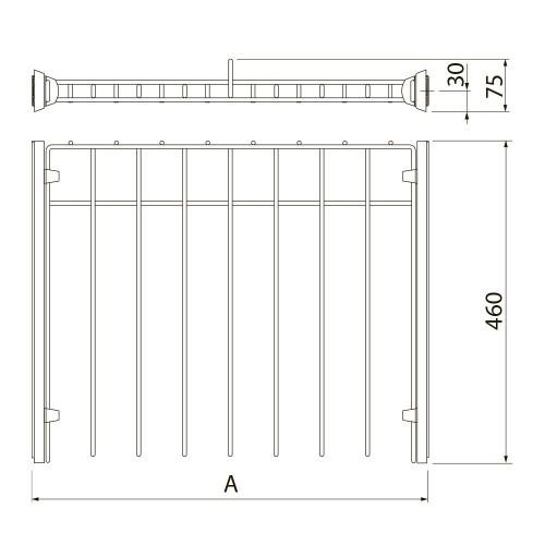 Вішалка для штанів SMART без напрямних 700 мм Білий (W-WSPD70-BP-10) - фото 4 Вішалка для штанів SMART без напрямних 700 мм Білий (W-WSPD70-BP-10) - фото 4