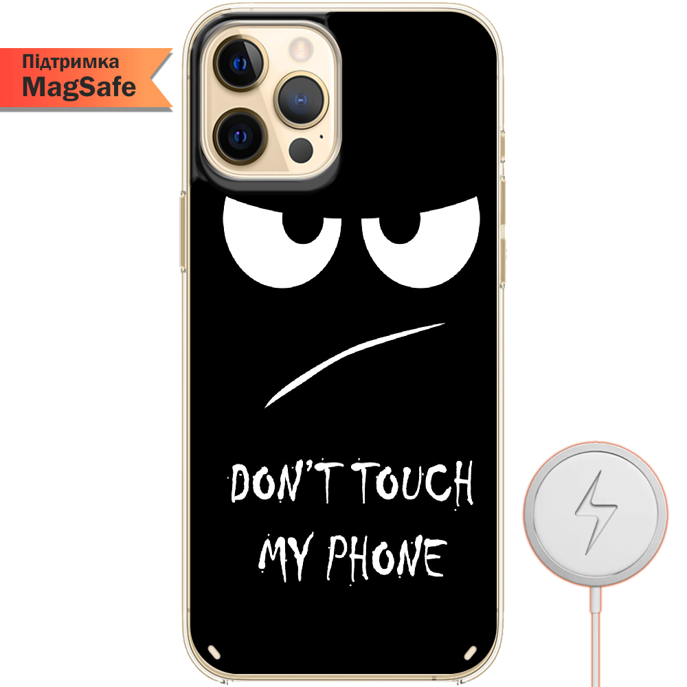 Чохол Boxface iPhone 12 Pro Don't Touch my Phone Прозорий силікон з підтримкою MageSafe (41086-up535-41497)