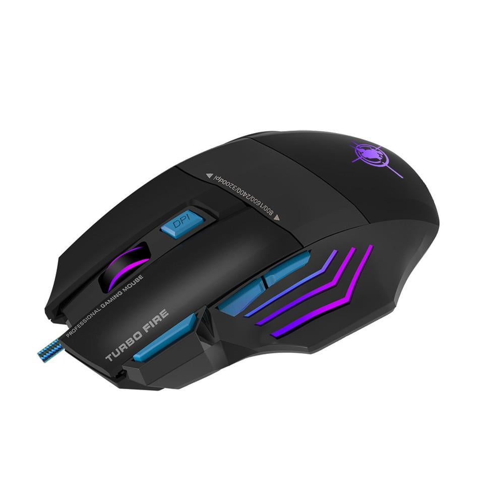 Мышь игровая проводная RIAS MS-7 RGB подсветка USB Black (3_08752)