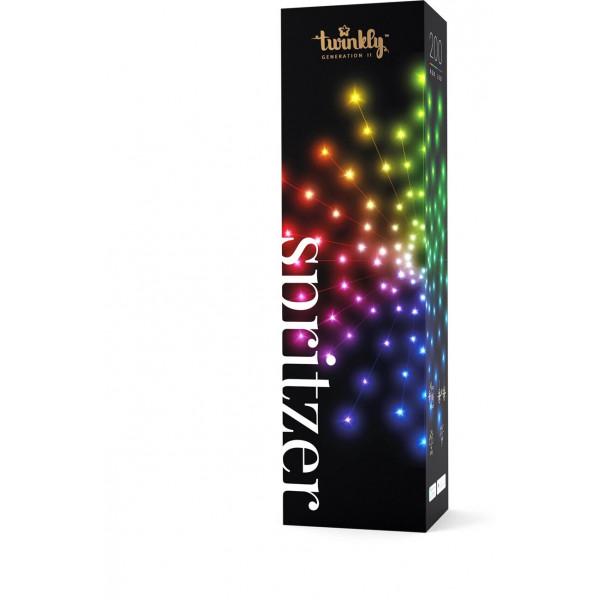 Гірлянда Twinkly Spritzer RGB 200(40х5), BT+ WiFi, Gen II, IP44, кабель белый (TWB200STP-WEU) - фото 1