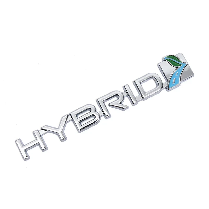 Эмблема надпись Hybrid Ford металл 13,7х2,4 см Хром глянцевый (1947891078)