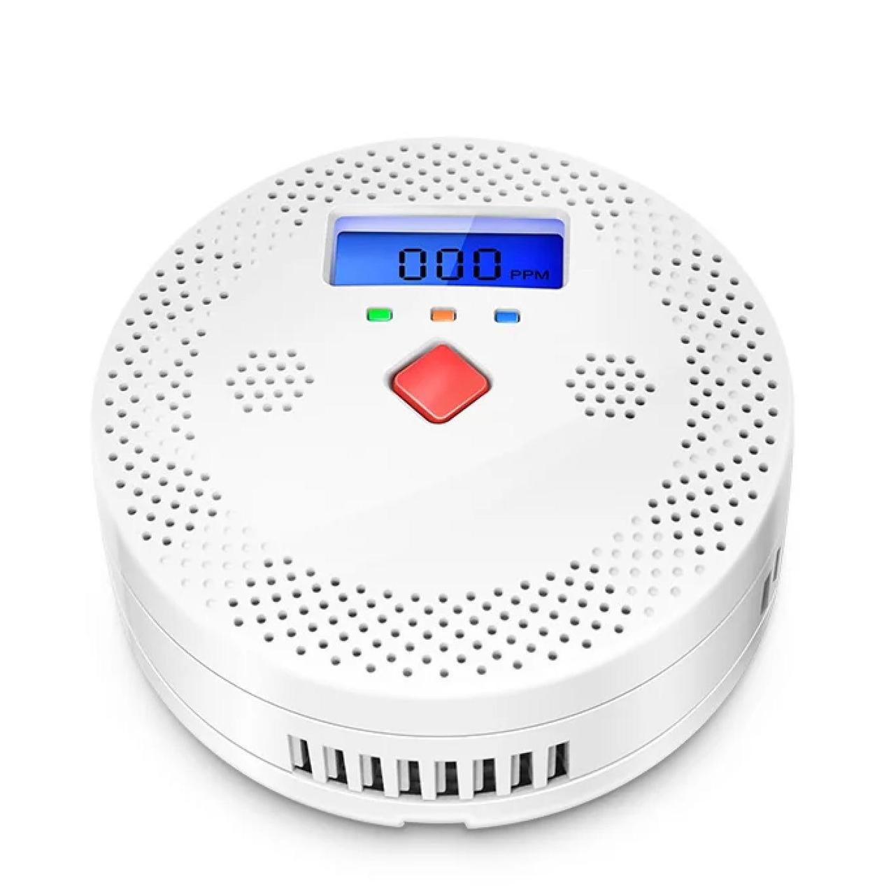 Датчик угарного газа CO Tuya Smart Life Wi-Fi с LCD дисплеем Bluetooth подключением и звуковой сигнализацией 85 дБ