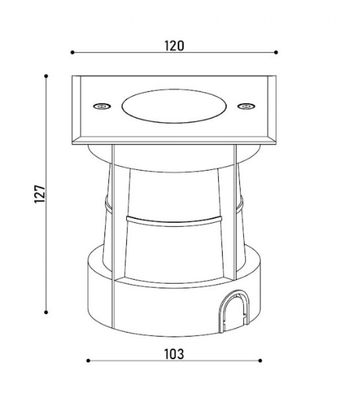 Светильник грунтовой Kloodi KDGL-SC120X120 GU10 ADJ HC (10261261) - фото 3