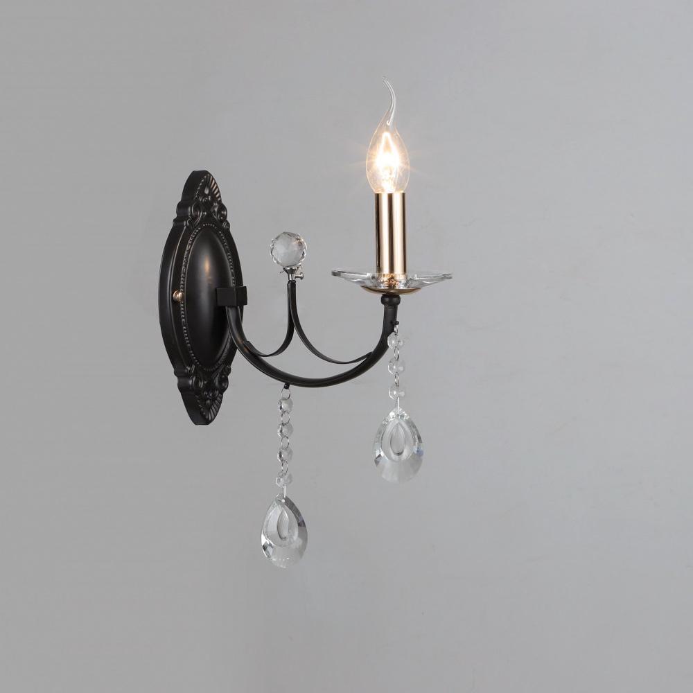 Настенный светильник свечи Light House SRS-18345/1W Черный/Золотистый