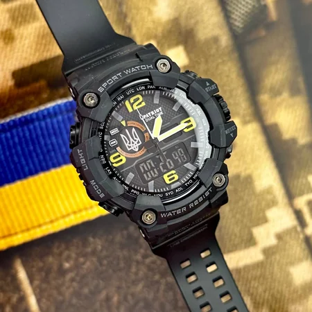 Наручные часы Patriot 002BKUASI Тризуб серебро с коробкой Черный - фото 3