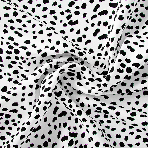 Ткань плательная IDEIA Креп Мадагаскар Абстракция точки V-45/2 1,5 м Белый (2200004212999)