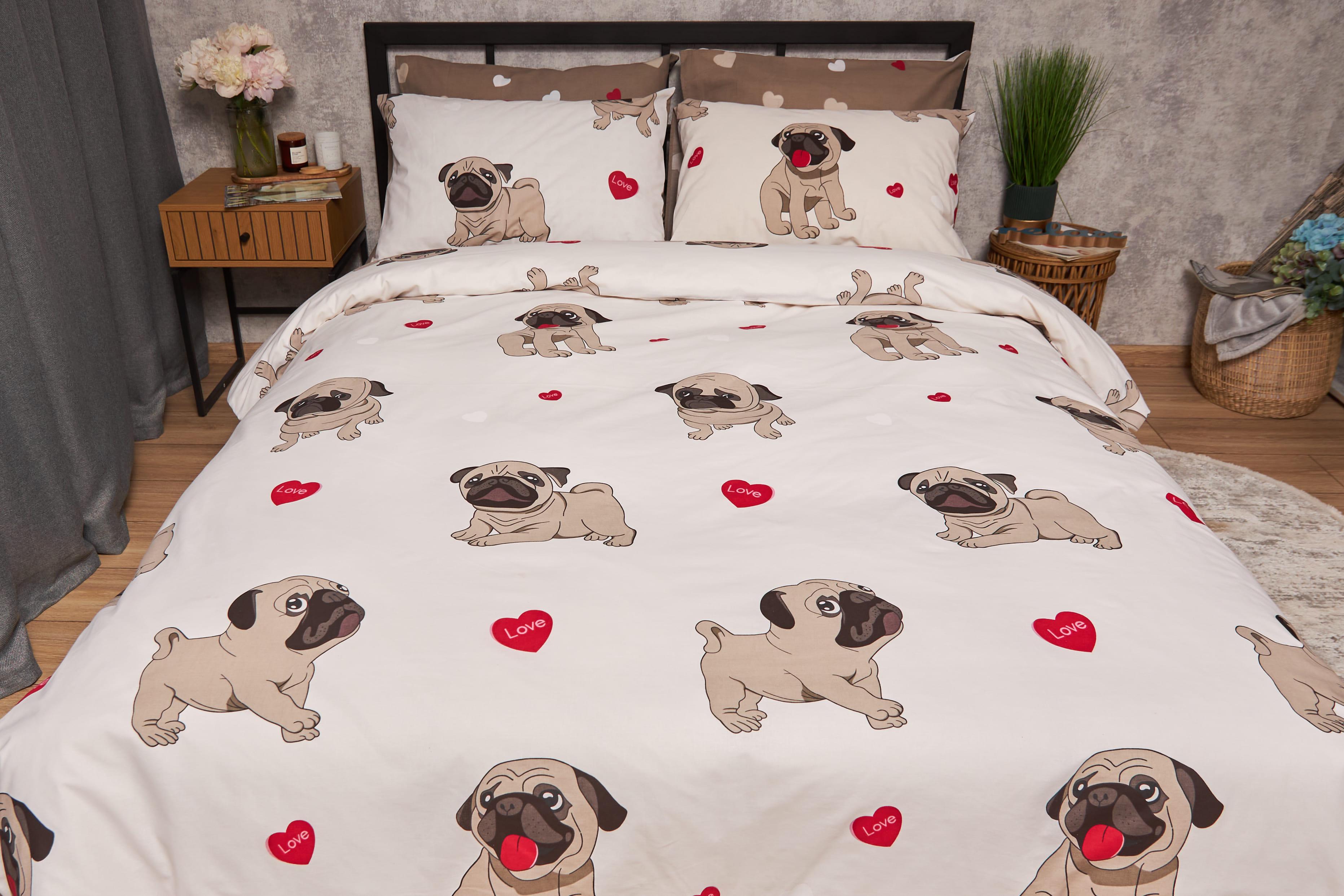 Підковдра Moon&Star Gold Люкс Bulldog Love бязь євро 200х220 см (MS-870000408) - фото 2