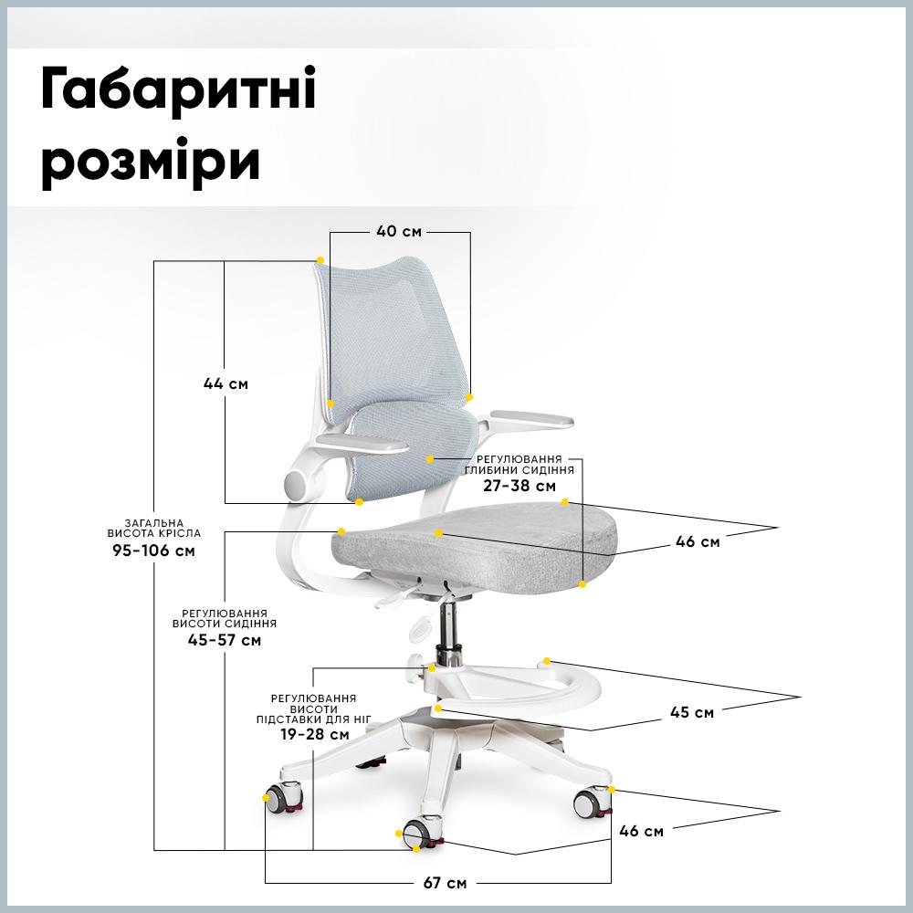 Крісло дитяче Mealux Fantasy Air Синій/Cірий (Y-608 DB) - фото 3