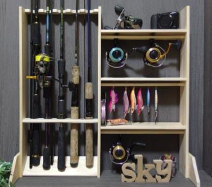 Органайзер для удочек из дерева Бурлин 5 Бланже (РЫБ-505001)