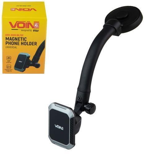 Держатель мобильного телефона VOIN UHV-3008 BK/GY магнитный на гибкой ножке
