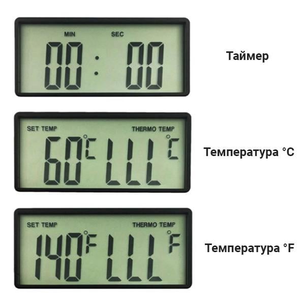 Кухонный термометр + таймер Kitchen TP-700 с выносным щупом/магнитом/сигнализатором - фото 8 Кухонный термометр + таймер Kitchen TP-700 с выносным щупом/магнитом/сигнализатором - фото 8