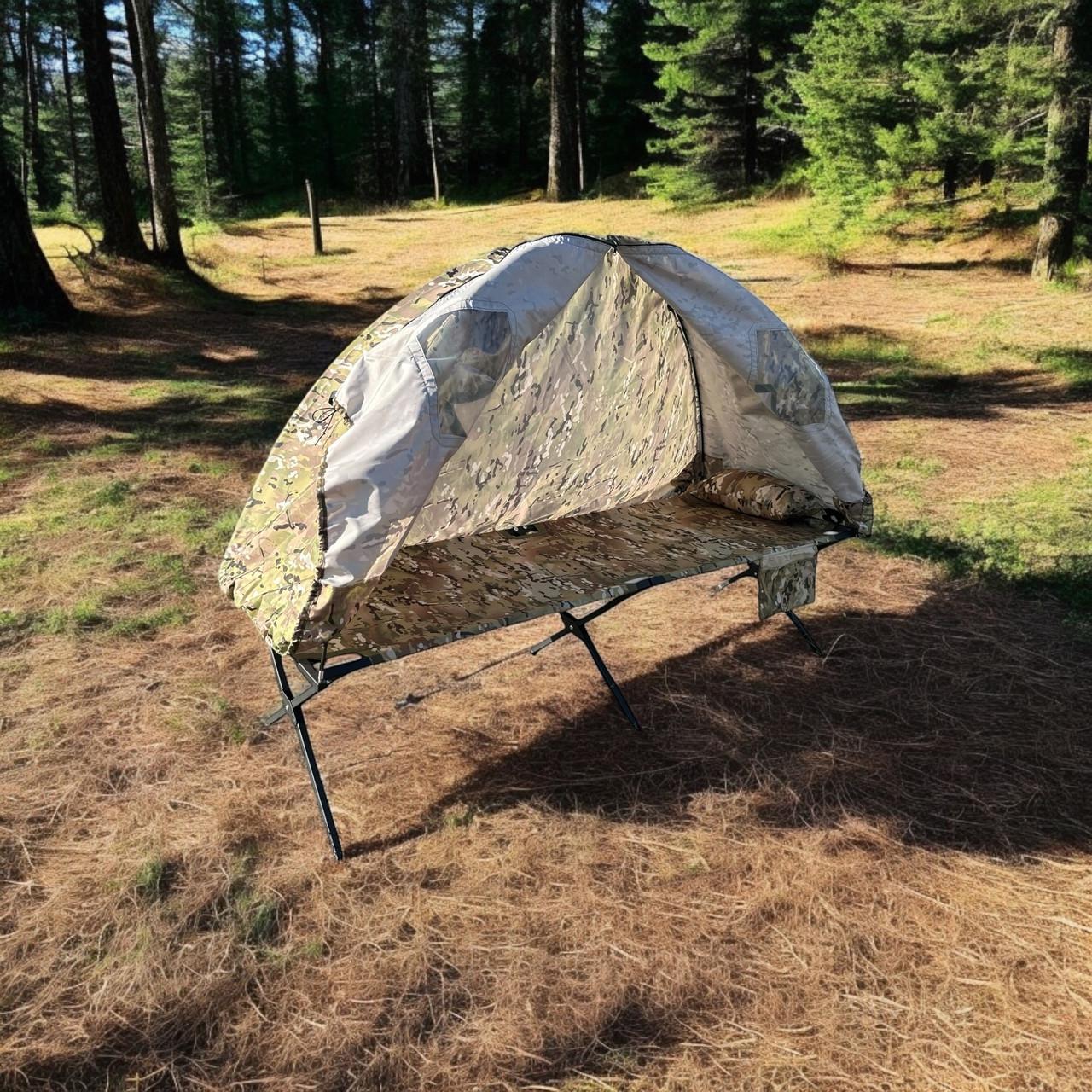 Намет-дощовик для розкладачки НАТО XL 206х72 см з антимоскітною сіткою Мультикам (2422469424)