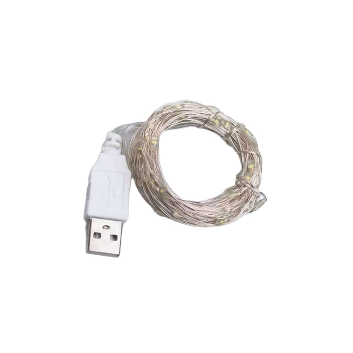 Гирлянда Роса светодиодная Garlando USB200L20MWW 200 LED холодный белый от USB 20 м (22IDUSB200L20MWWL)