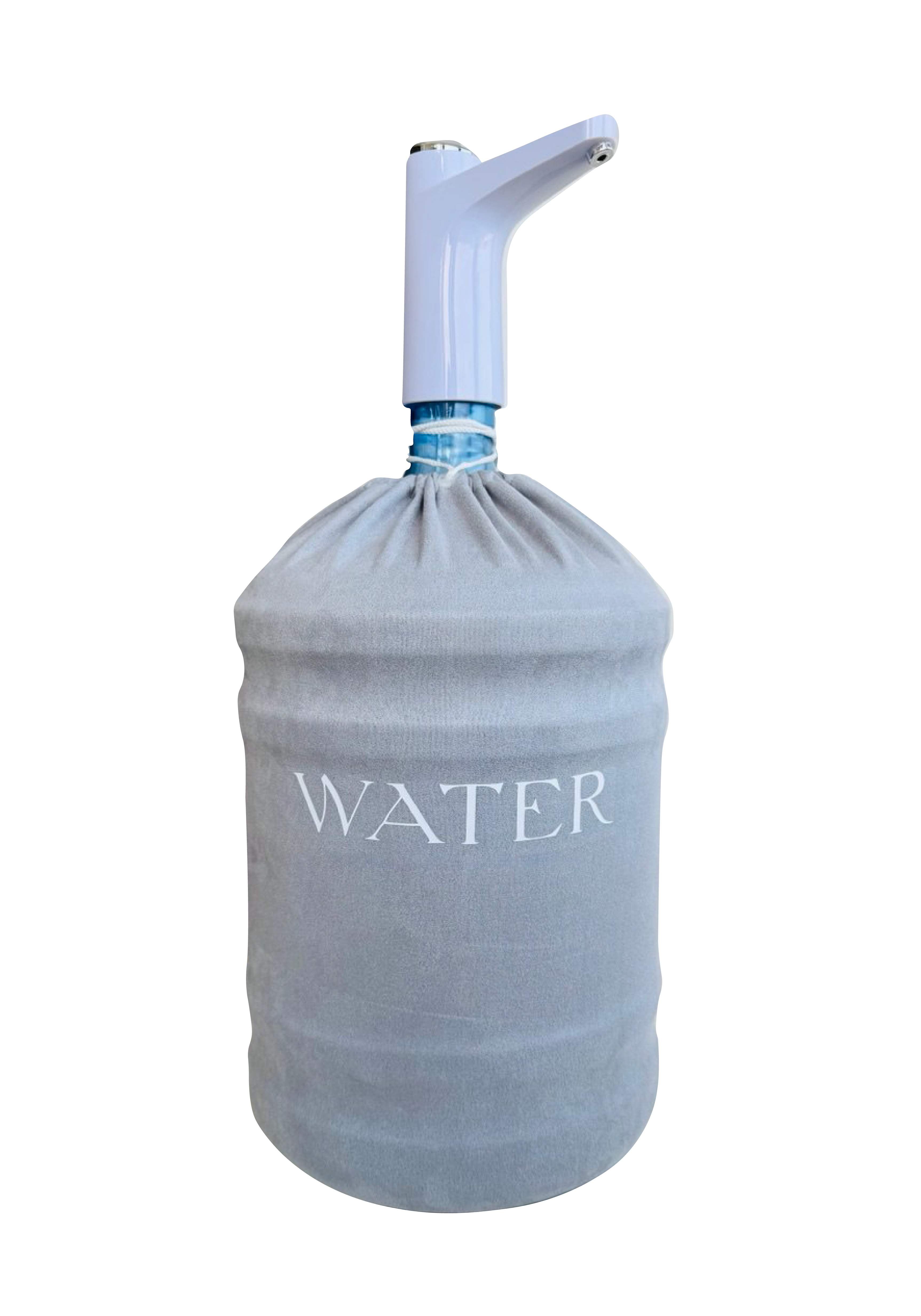 Чехол защитный для бутыля с водой 18,9 л WATER на кулер/под помпу Светло-серый (h2o106wnk)