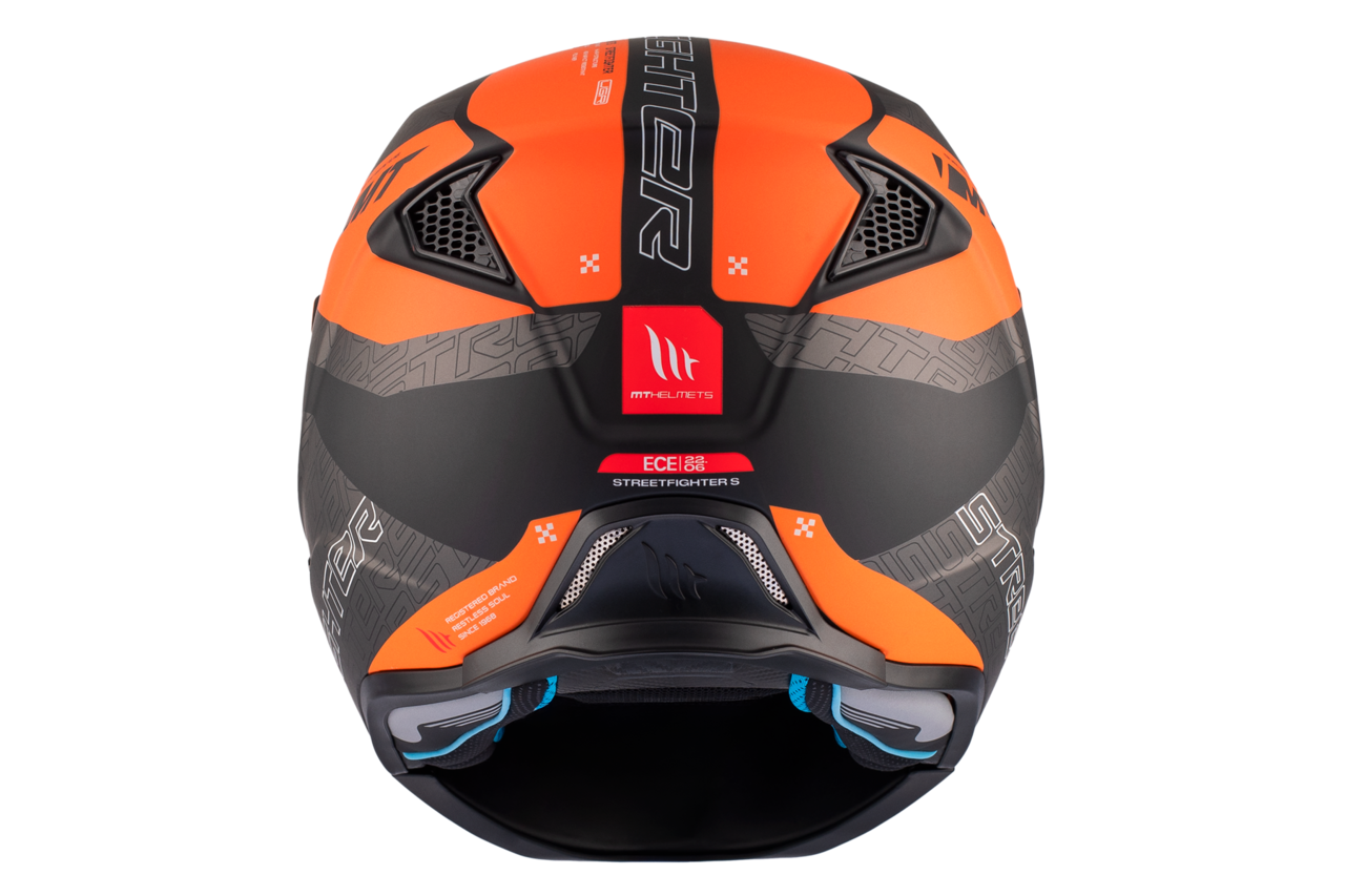 Мотошлем MT HELMETS Streetfighter SV S Totem B4 L Matt Orange (32285) - фото 5