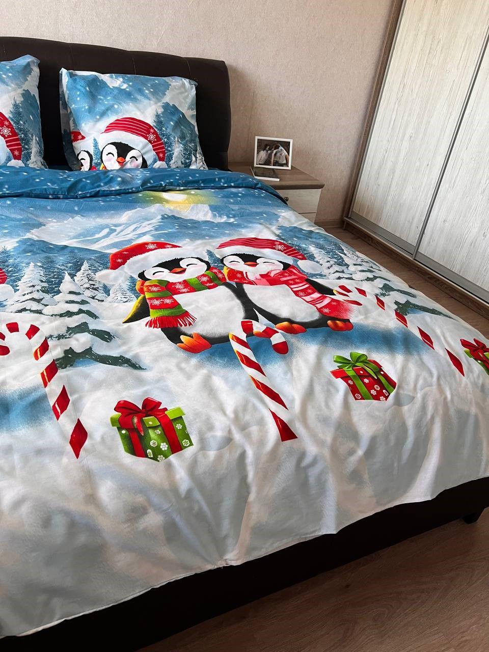 Комплект постельного белья новогодний Gold Lux двуспальный бязь 180х220 см (29739539) - фото 3 Комплект постельного белья новогодний Gold Lux двуспальный бязь 180х220 см (29739539) - фото 3