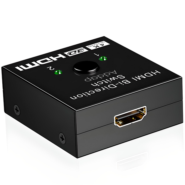 Розгалужувач Bi-Direction Switch HDMI на 2 порти 4К 60Hz Black (SHD122W4K60K) - фото 4