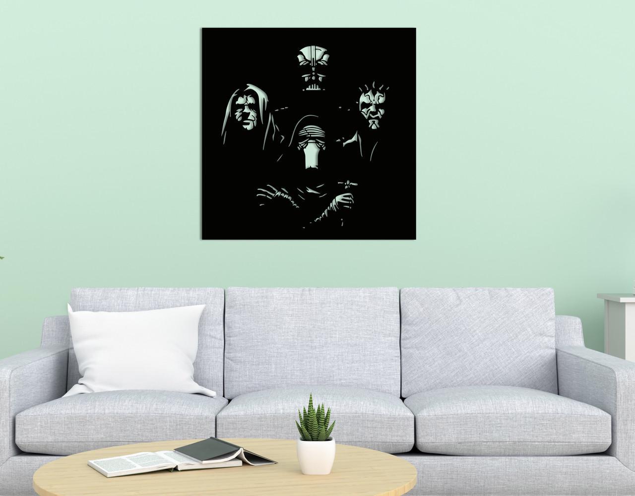 Декоративное панно на стену Upwood Decor Star Wars 70х70 см Black (1583506039)