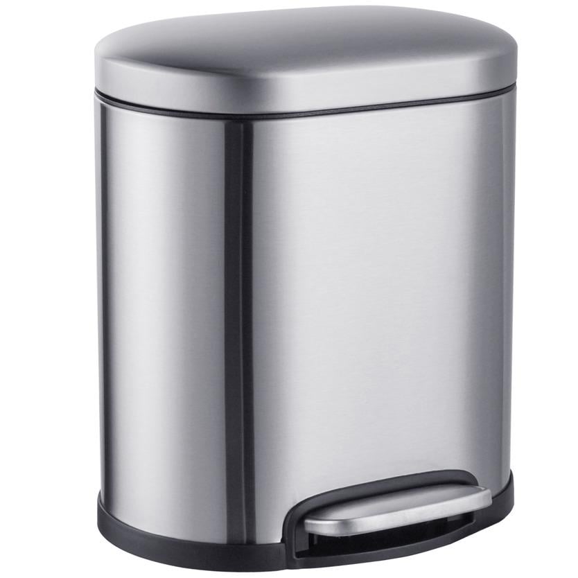 Мусорное ведро MIXXUS Topper-TC0205 MI7059 с крышкой и педалью 5 л Сатин (270616)