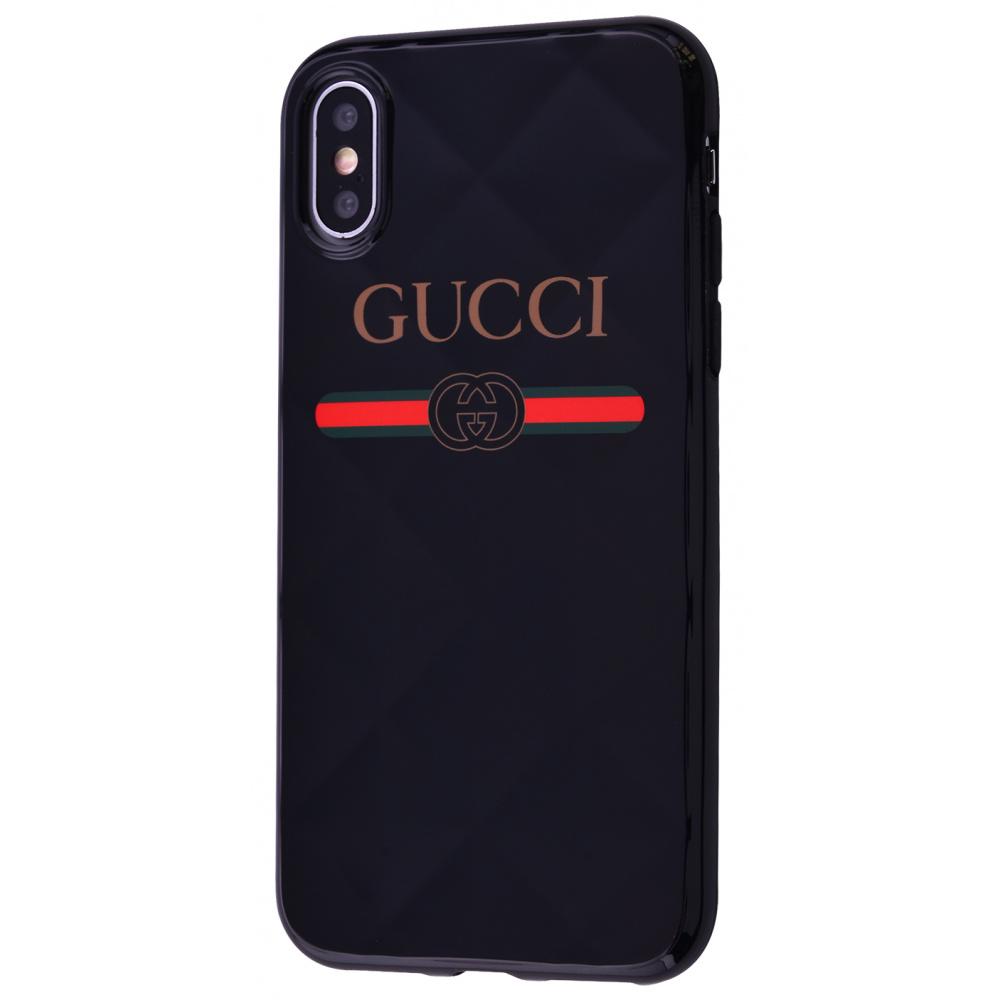 Чохол PRC Fashion Brand case TPU для iPhone XS Max Gucci Black з малюнком