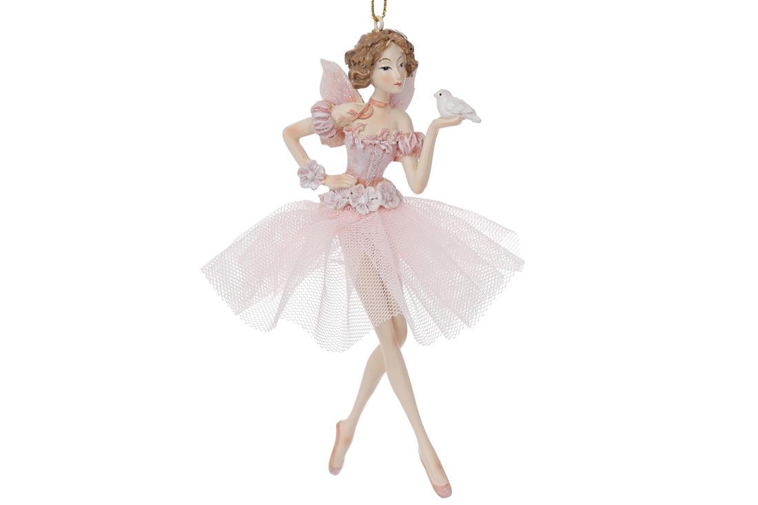Фигурка декоративная на подвесе BonaDi Фея с птичкой (K07-280)