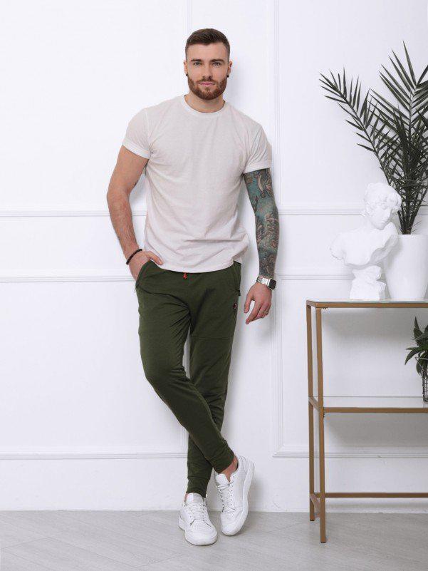 Спортивные штаны мужские ISSA Plus L Хаки (SA-127)