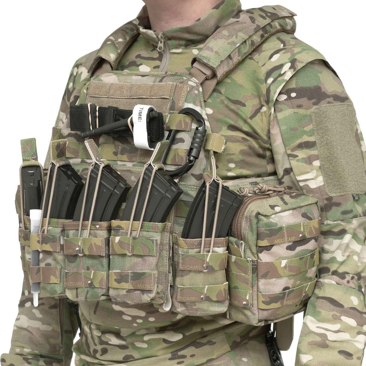 Плитоноска Warrior Assault Systems Dynamic Combat System з підсумками АК 7,62 M Multicam - фото 5