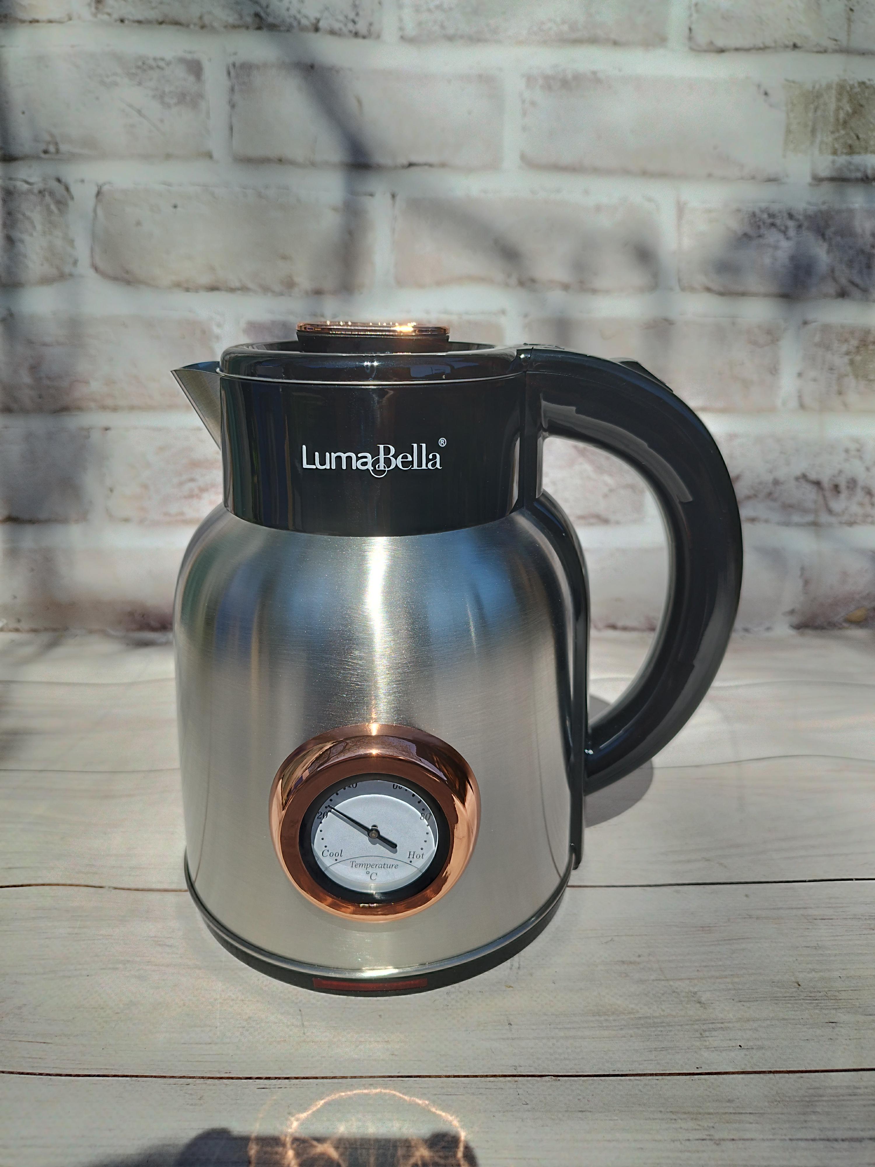 Електрочайник Luma Bella 1500 Вт з нержавіючої сталі 2,1 л Сталевий (LB-59034)