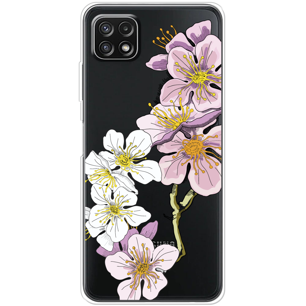 Чехол BoxFace Samsung Galaxy A22 5G (A226) Cherry Blossom Прозрачный силикон (44332-cc4-44332)