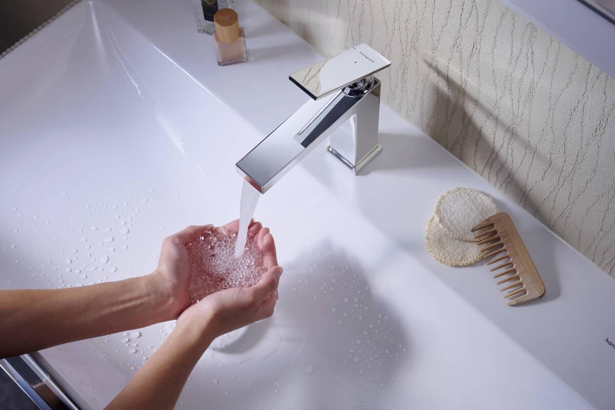 Змішувач для умивальника Hansgrohe Tecturis E EcoSmart+ 73014000 з джойстиком Хром (176391) - фото 10