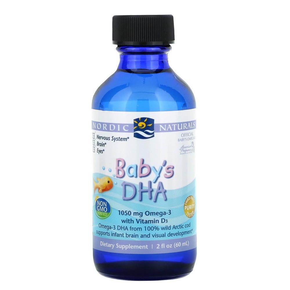 Омега 3 для детей с витамином D3 Nordic Naturals Baby's DHA with Vitamin D3 60 ml