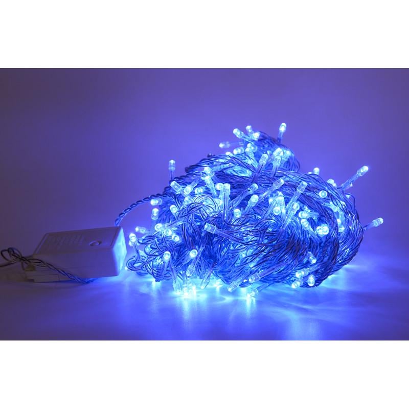 Гирлянда 15 м 300LED 8 режимов синий IP44 (040292)
