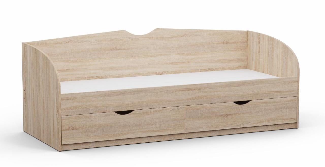 Ліжко односпальне Kontinent L-6 із шухлядами 80х200 см Дуб Сонома (86201776) - фото 1
