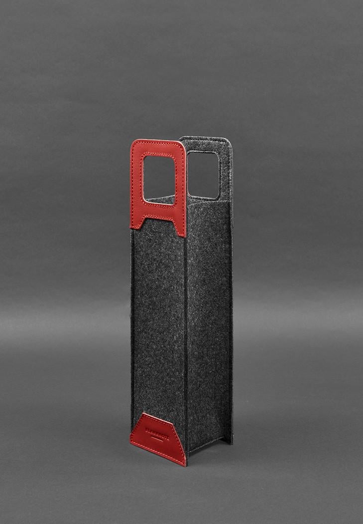 Чохол для вина 1.0 із фетру зі шкіряними вставками Краст Червоний (A-027937) - фото 3 Чохол для вина 1.0 із фетру зі шкіряними вставками Краст Червоний (A-027937) - фото 3