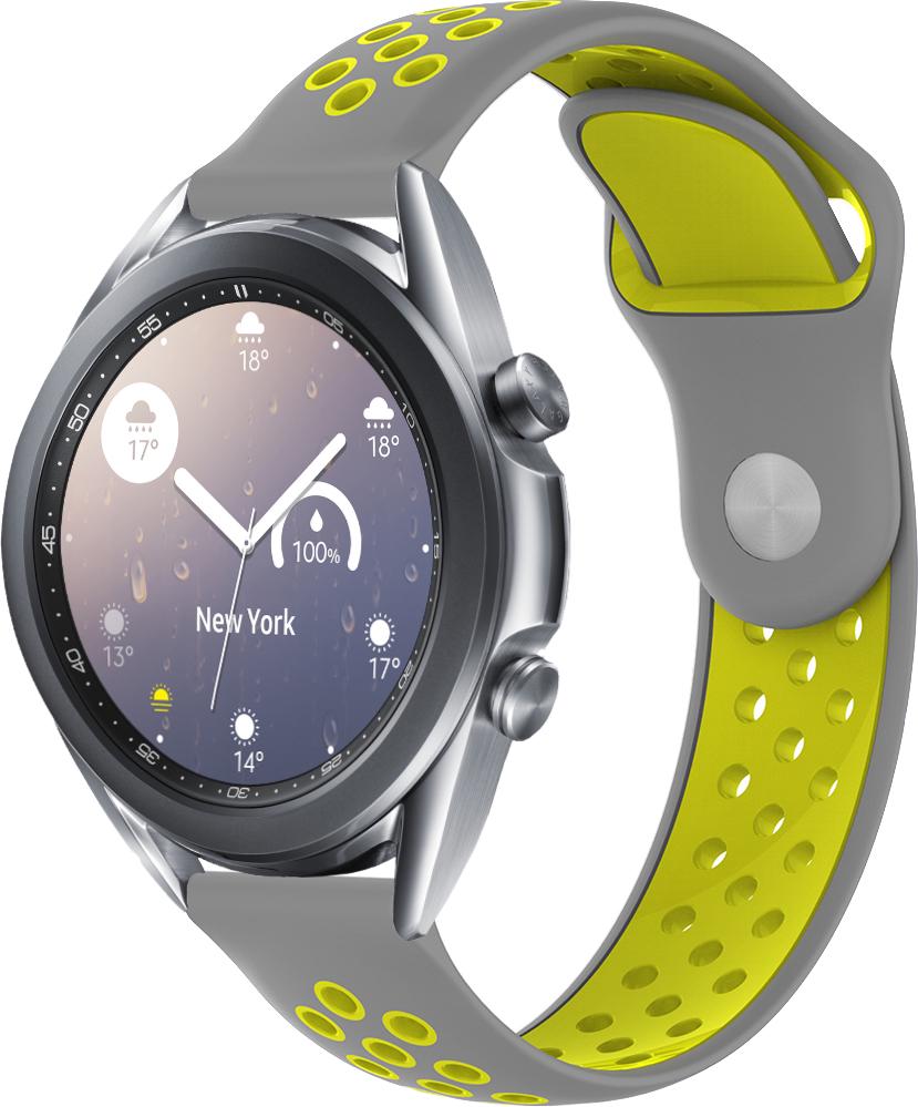 Ремінець Sport для Galaxy Watch 3 41 мм Gray/Yellow (23034-63)