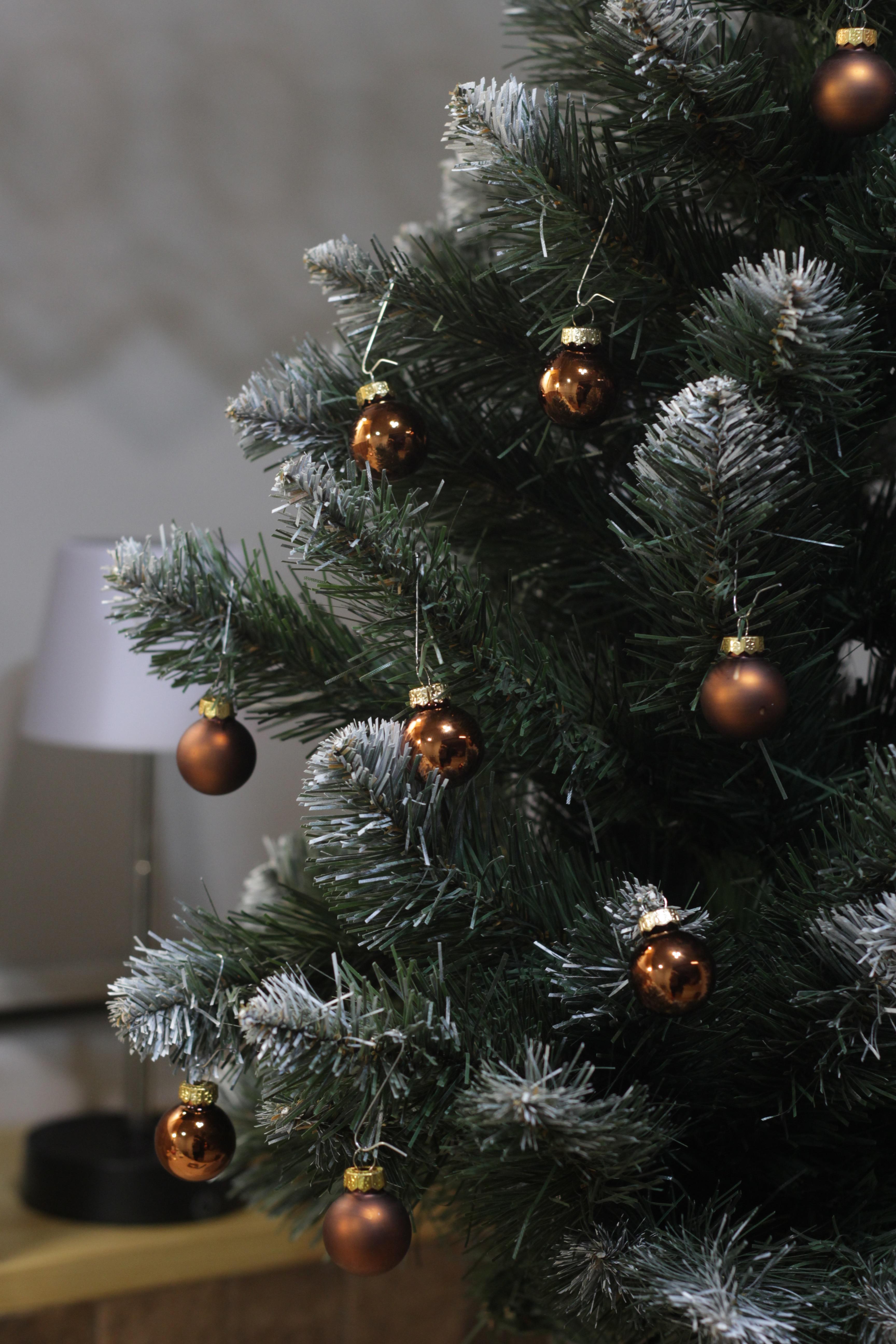 Слои на елку 24 шт. 2,5 см Матовая бронза (000021)