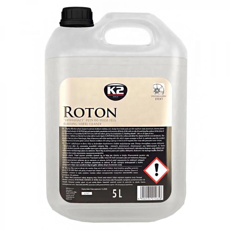 Засіб для миття та очищення дисків та ковпаків автомобіля K2 Roton Bleeding Wheel Cleaner 5л