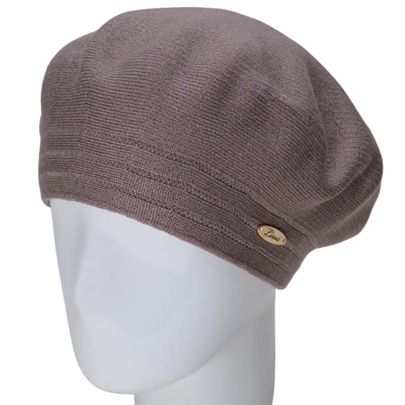 Берет женский Novita Шер из вискозной пряжи двойной L р. 57-58 Капучино (116126)