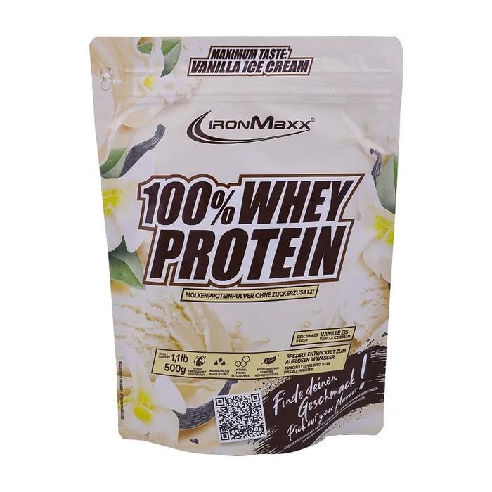 Протеин Ironmaxx 100 % Whey Protein 500 г Vanilla Ice Cream