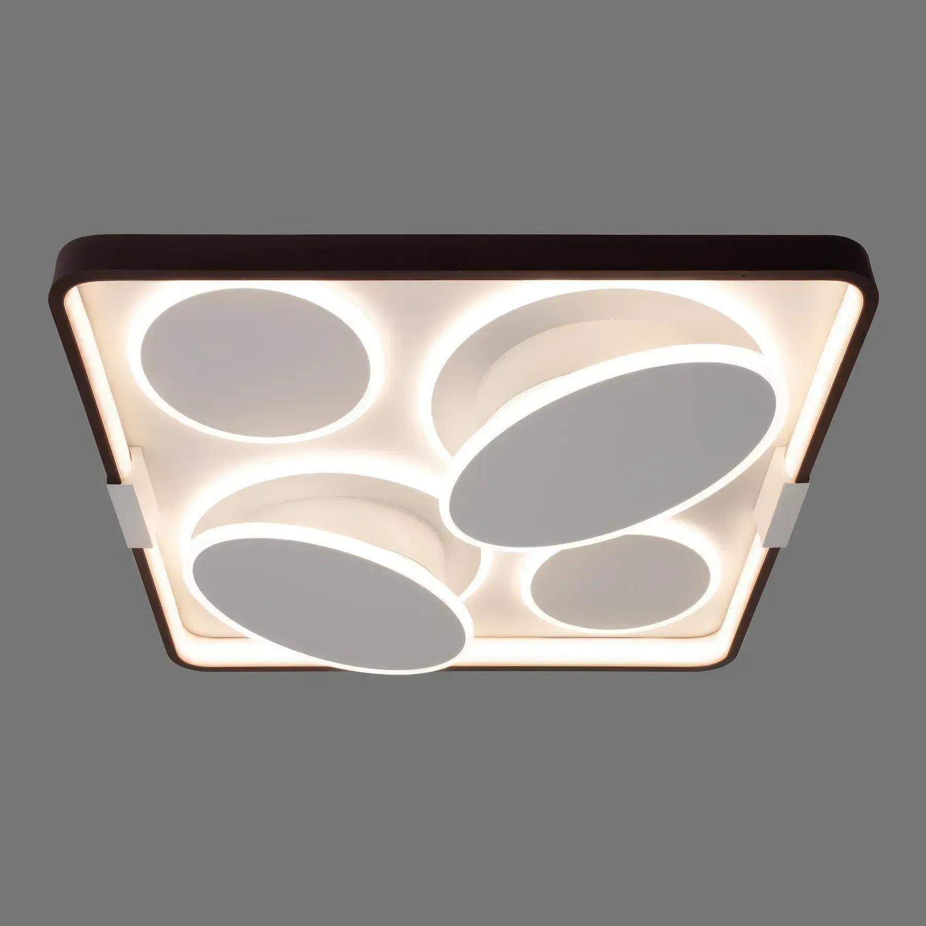 LED-люстра потолочная Sirius с круглыми плафонами 3000/6500К IP20 1967 211W Бело-коричневый (28686024)