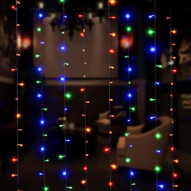 Гирлянда Xmas Штора 2x2 м 160 LED M-9 на медной проволоке Разноцветный (226407d0)