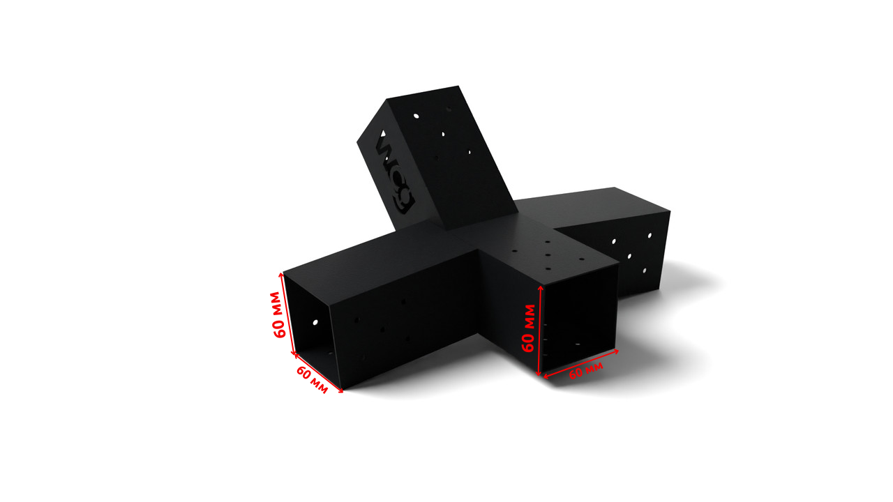 Комплект кронштейнов крестовых для гамака WCG из брусьев металлические соединители 45° 60x60 мм Черный (WCG-B60-S4-451) - фото 13 Комплект кронштейнов крестовых для гамака WCG из брусьев металлические соединители 45° 60x60 мм Черный (WCG-B60-S4-451) - фото 13