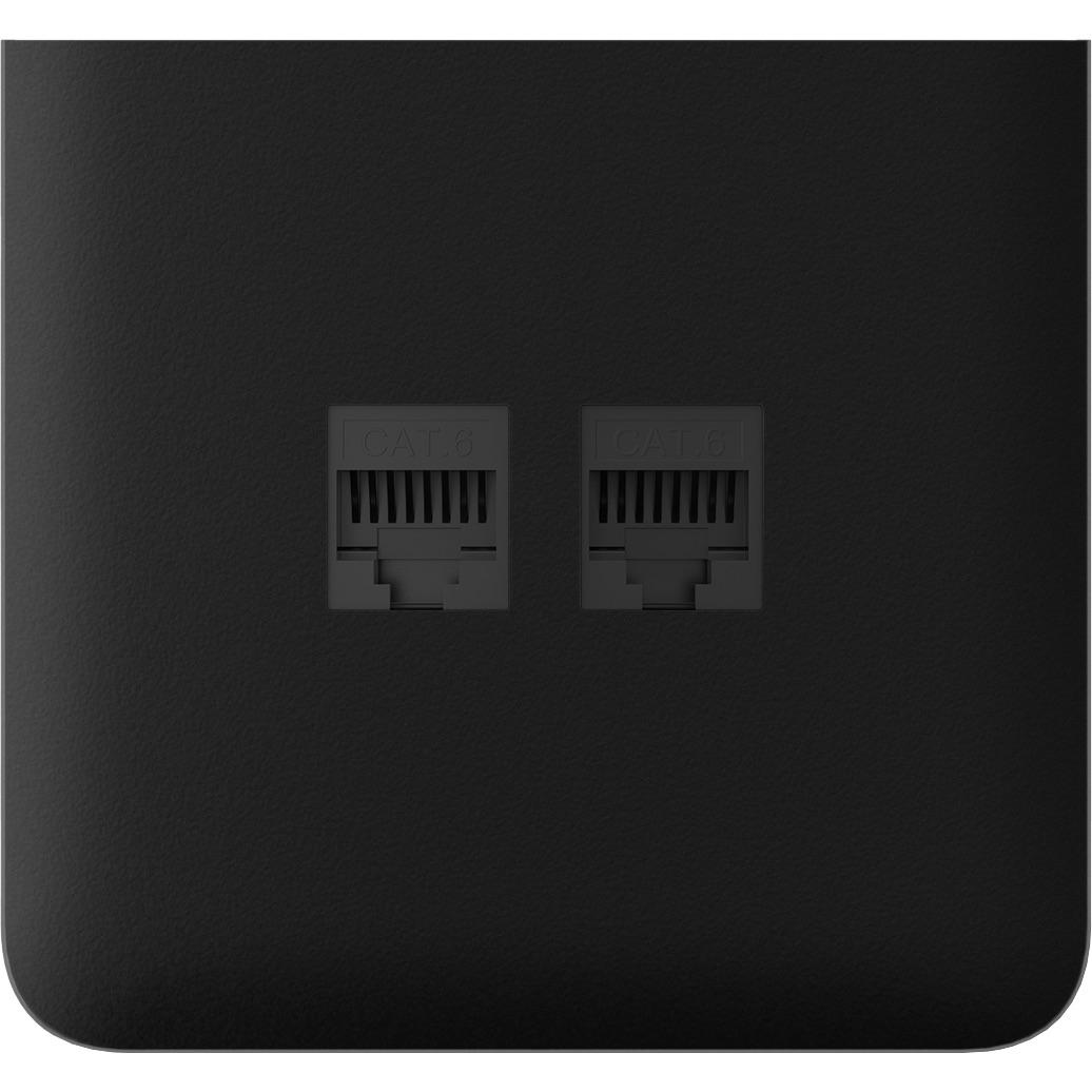 Панель боковая для встроенной интернет-розетки Ajax SideCover LAN Vertical Black (17544)