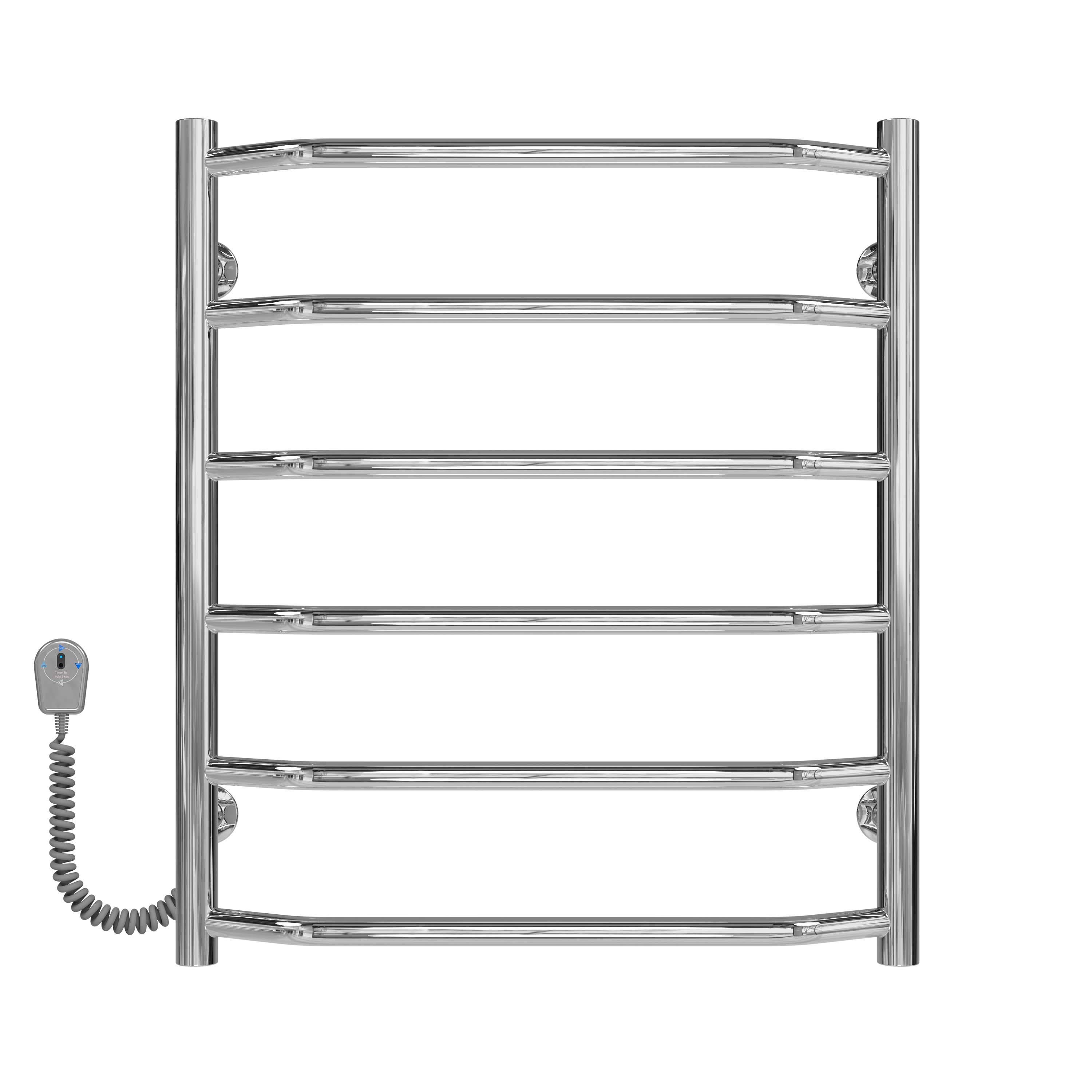 Полотенцесушитель электрический Deffi Трапеция П6 EF16 левое подключение нержавеющая сталь 500х600 мм Хром (C.TR.60.50.6.E.C.L.5)